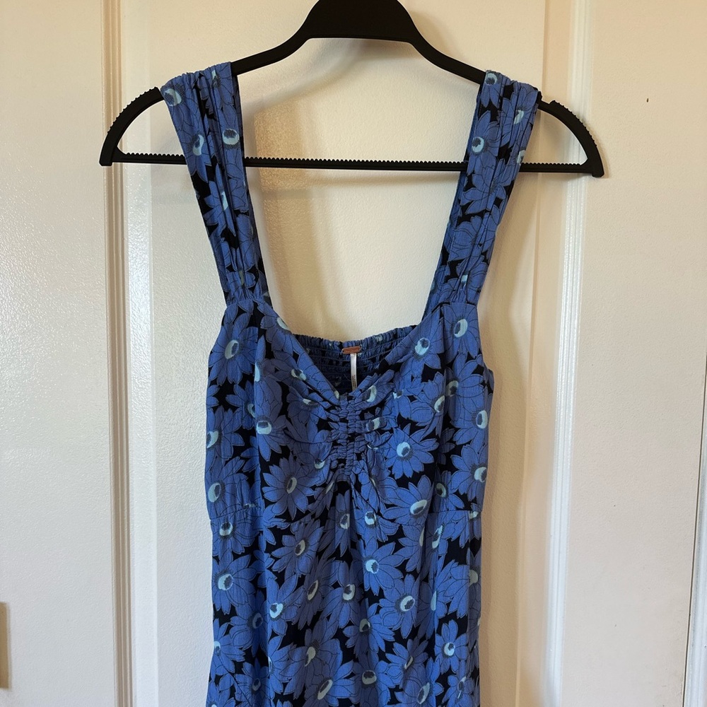 Free People Open Back Blue Dress